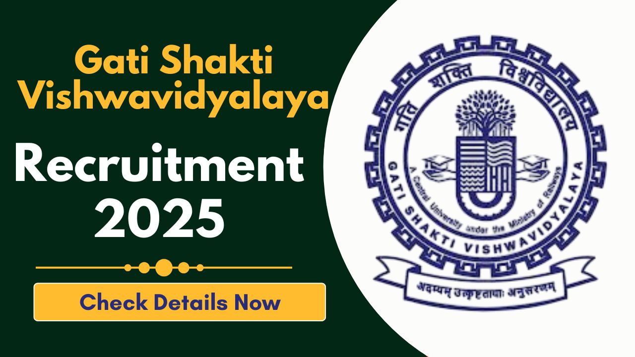 Gati Shakti Vishwavidyalaya Recruitment 2025